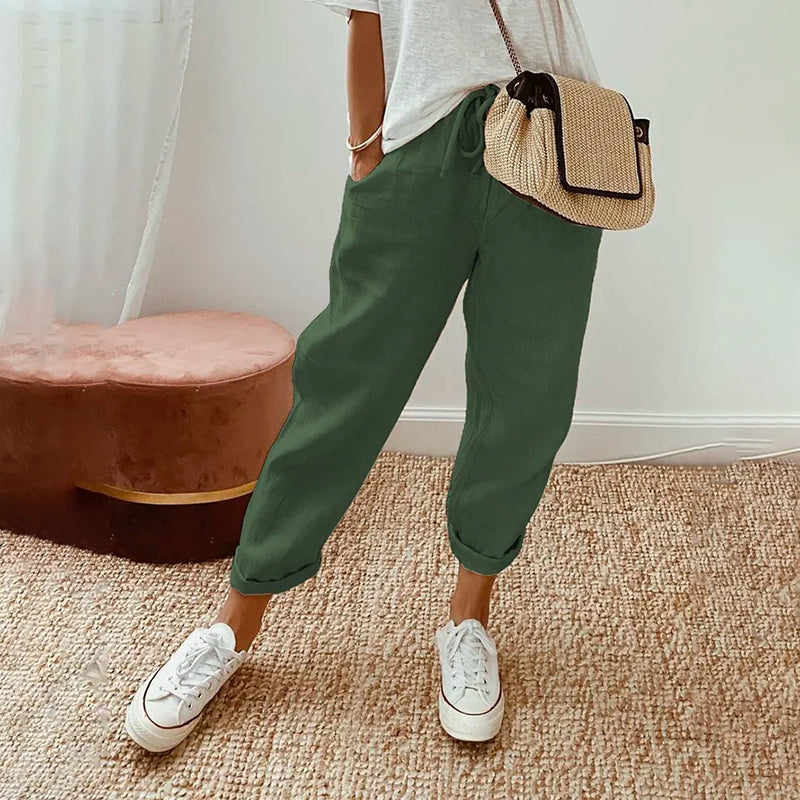 Wilma | Pantalón cómodo de algodón y lino