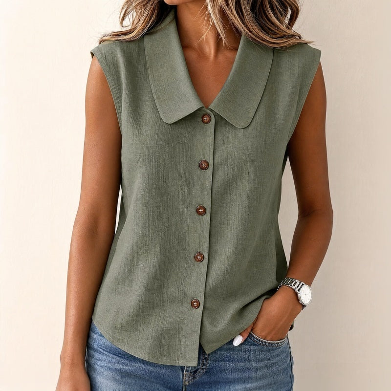Cynthia | Blusa cuello verde