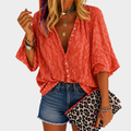 Koraal | Blusa coral con botones