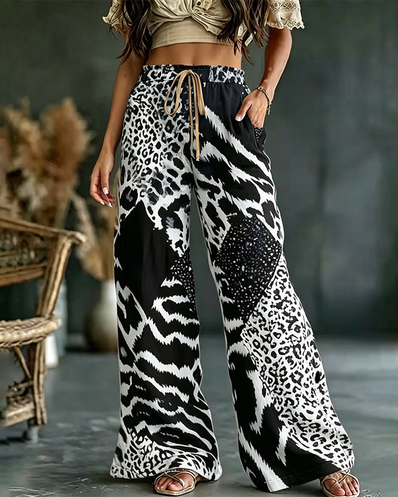 Christa | Pantalón cómodo con estampado de leopardo