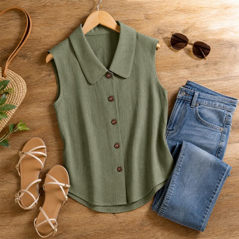 Cynthia | Blusa cuello verde