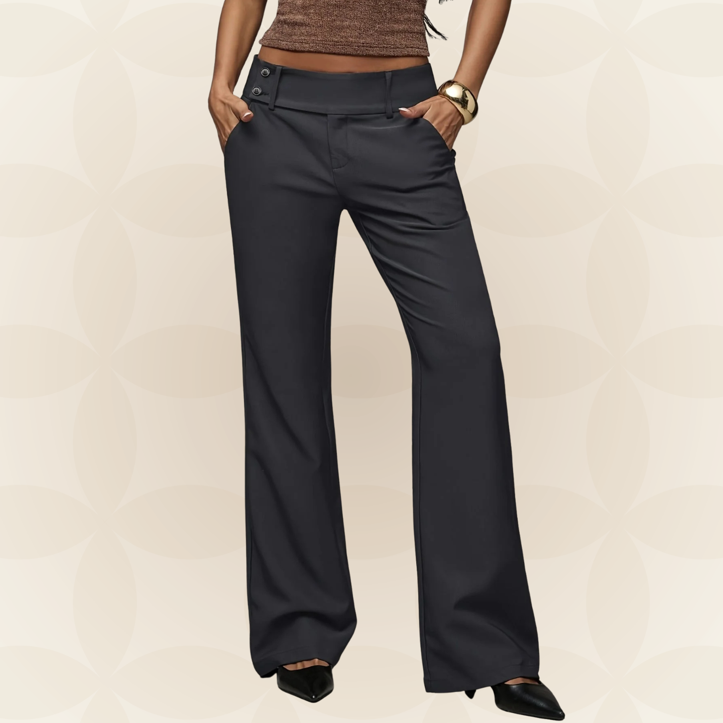 Suze | Pantalón moderno holgado con stretch