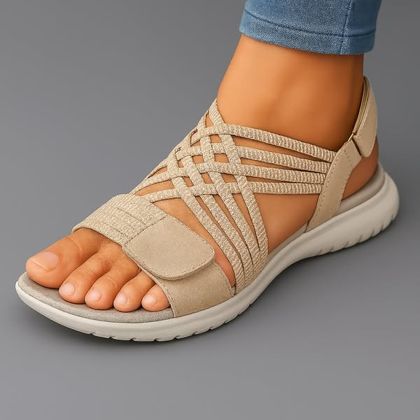 Sandales Orthopédiques Élégantes en Cuir - Maison Claire et Sylvie