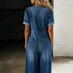 Maya | Tuta Denim a Gamba Larga