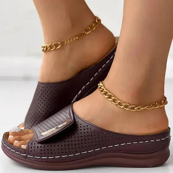 Sandales Urbaines Élégantes Joanna en Cuir Raffiné - Maison Claire et Sylvie