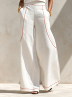 Vittoria | Conjunto blanco con top sin mangas y pantalón ancho