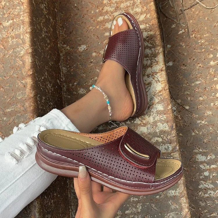 Sandales Urbaines Élégantes Joanna en Cuir Raffiné - Maison Claire et Sylvie