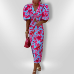 Oranit | Vestido con mangas plisadas