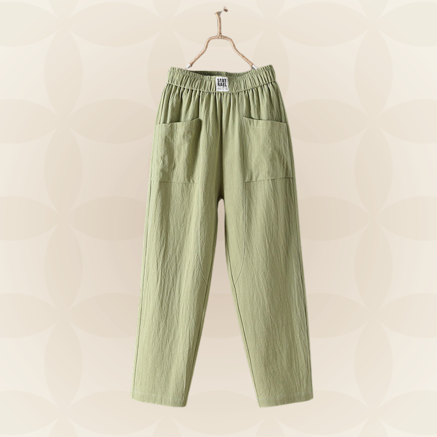 Margriet | Pantalón casual de algodón y cáñamo