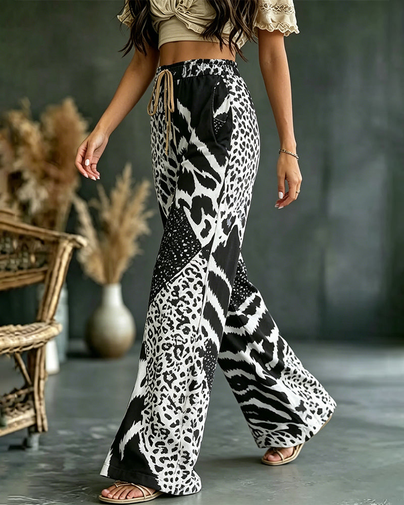 Christa | Pantalón cómodo con estampado de leopardo