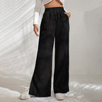 Moniek | Pantalón casual acanalado liso