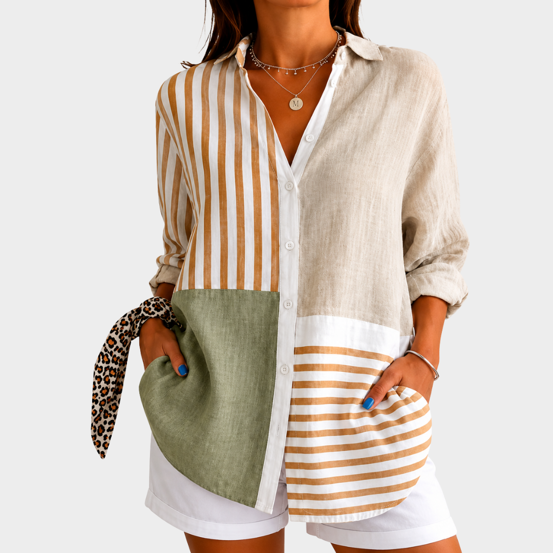 Armonía Costera | Blusa patchwork