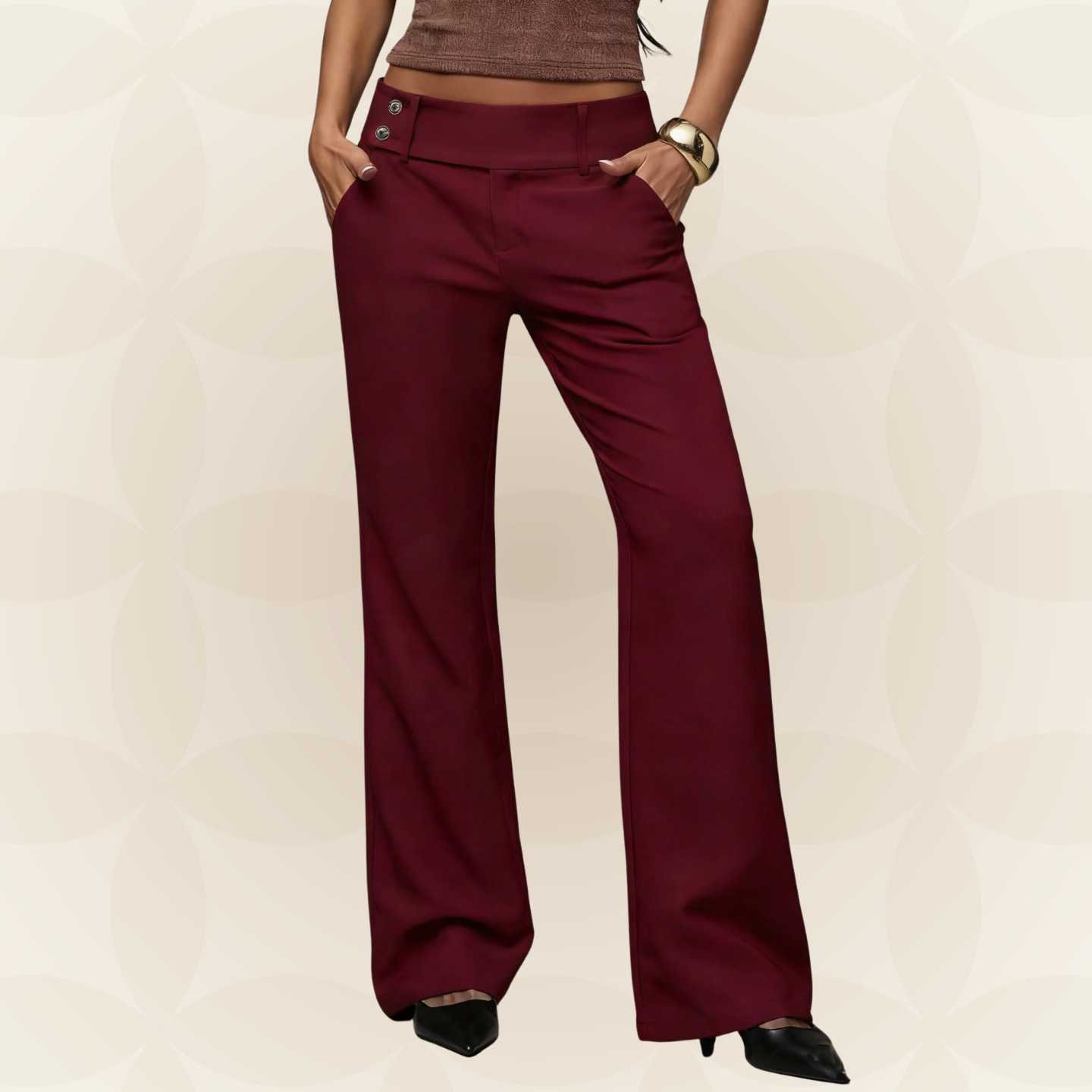 Suze | Pantalón moderno holgado con stretch