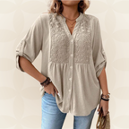 Renate | Blusa cuello en V con botones