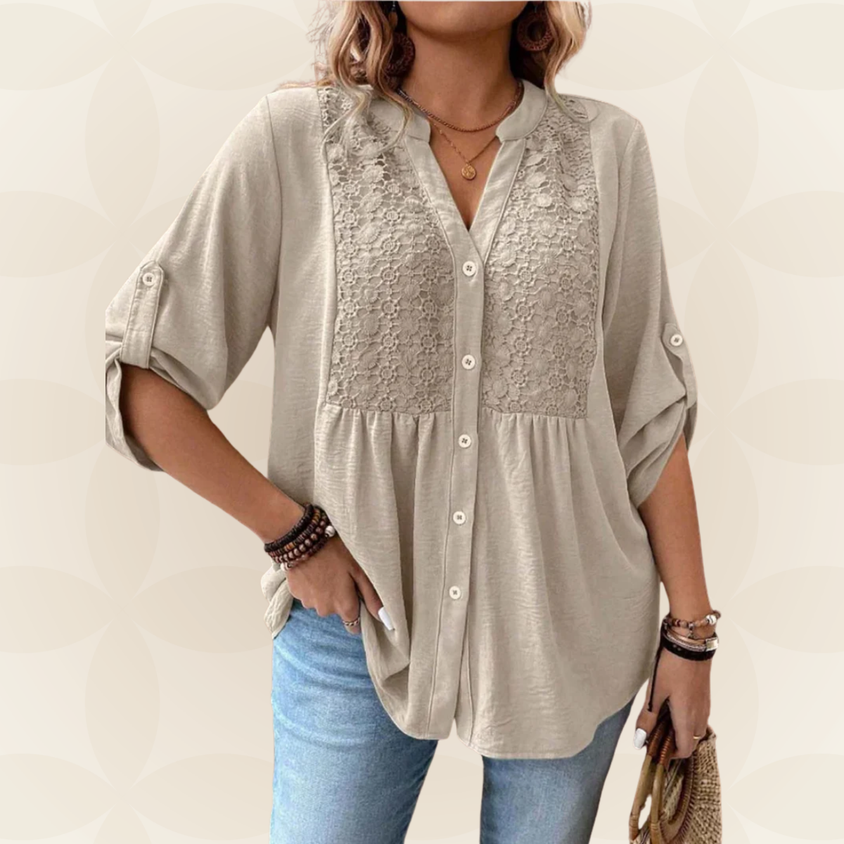 Renate | Blusa cuello en V con botones