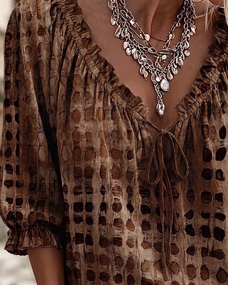 Lena | Blusa de lunares con cordón