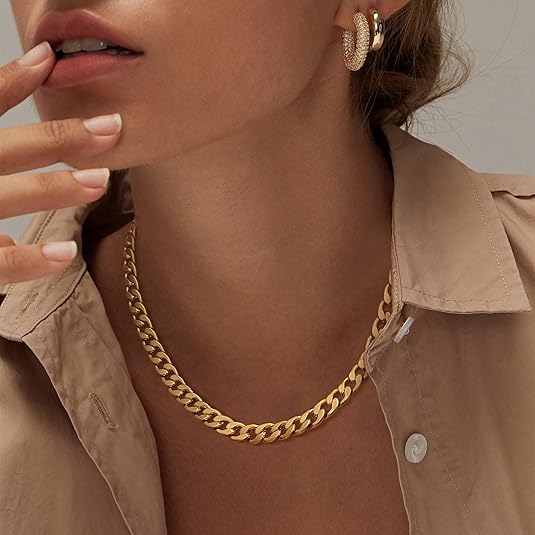 Chunky Collier mit kubanischen Gliedern