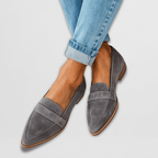 Mules en daim souple avec soutien orthopédique - Maison Claire et Sylvie