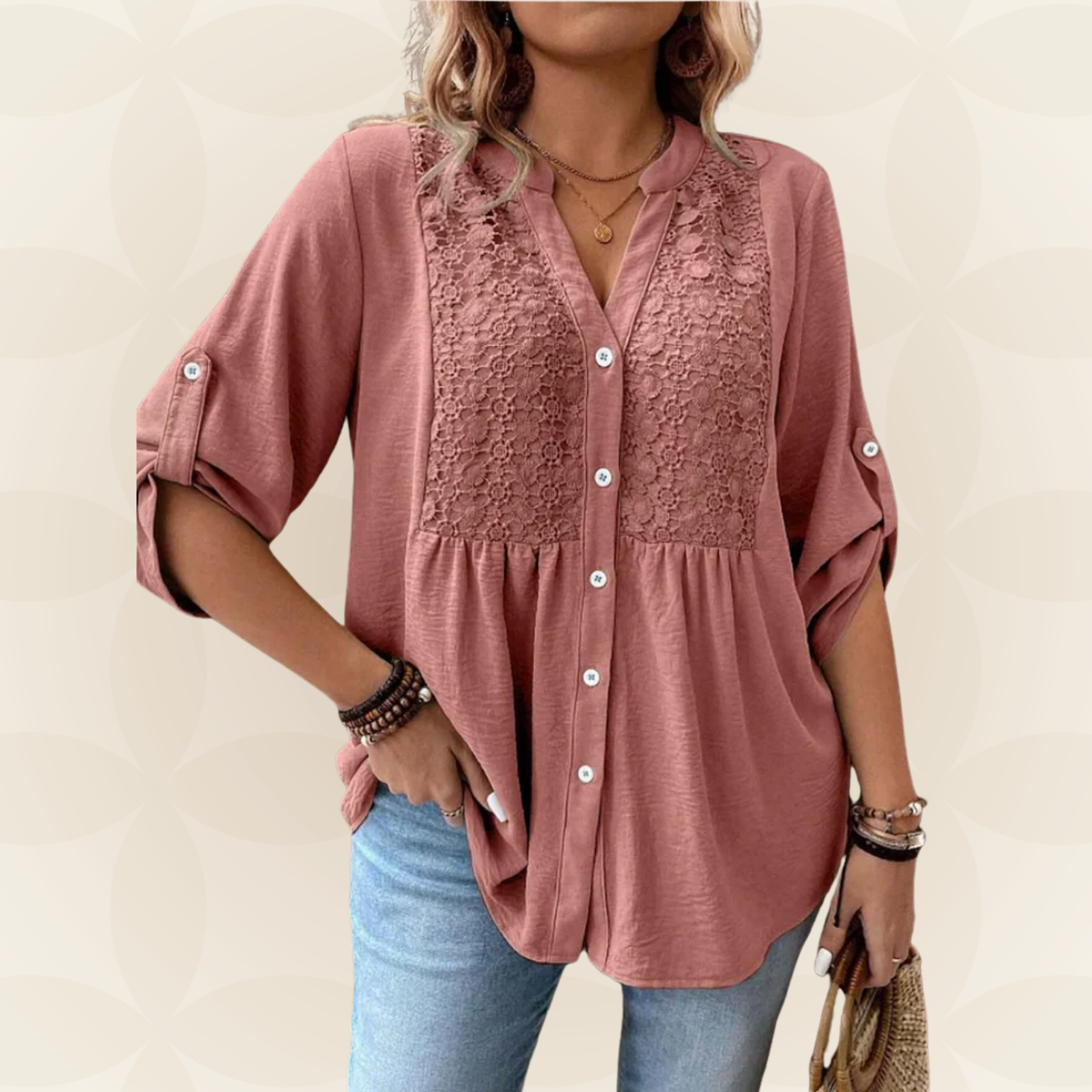 Renate | Blusa cuello en V con botones