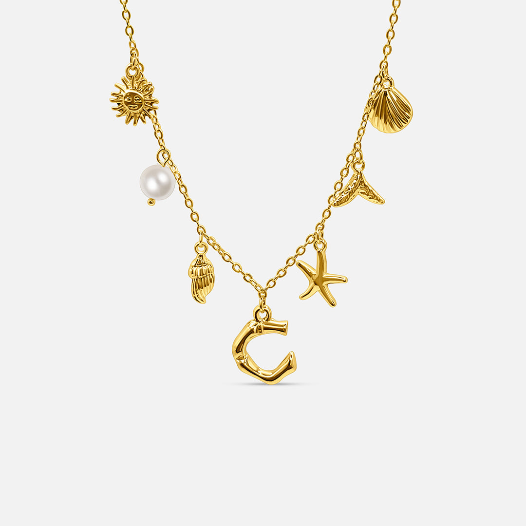 Collar Inicial con Concha