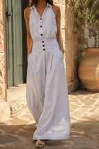 Combinaison Colette — rayures et boutons