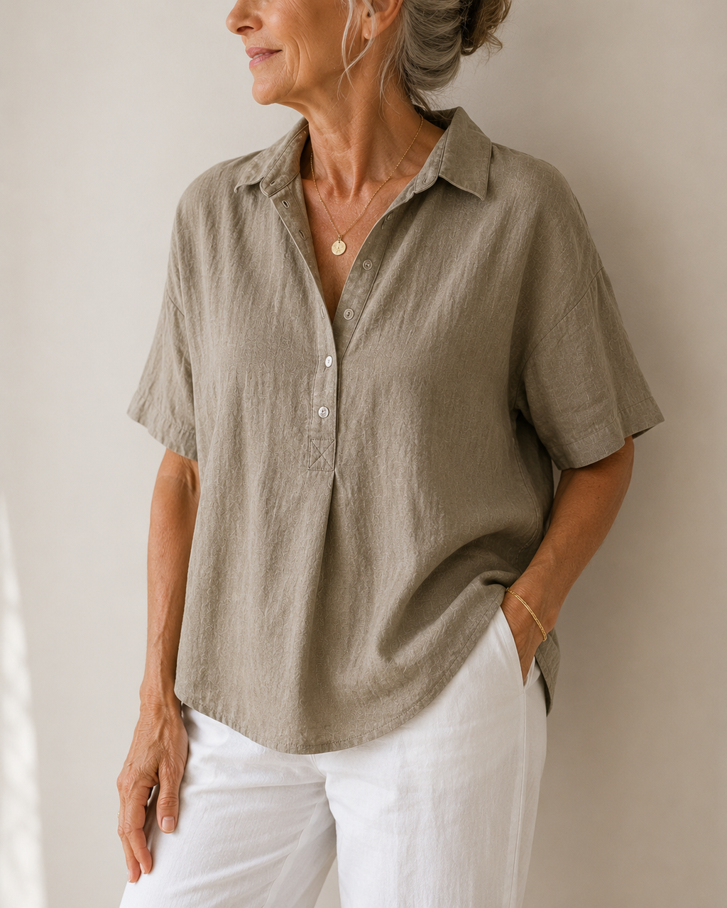 Sonja | Blusa con cuello y botones
