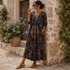 Édith | Vestido largo vintage Midnight