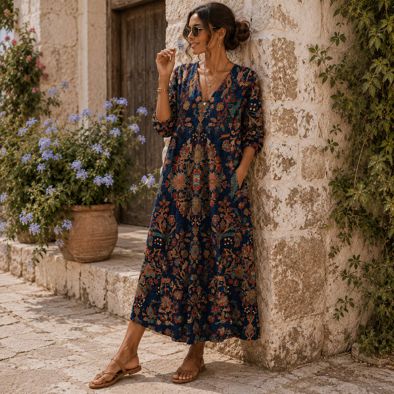 Édith | Vestido largo vintage Midnight