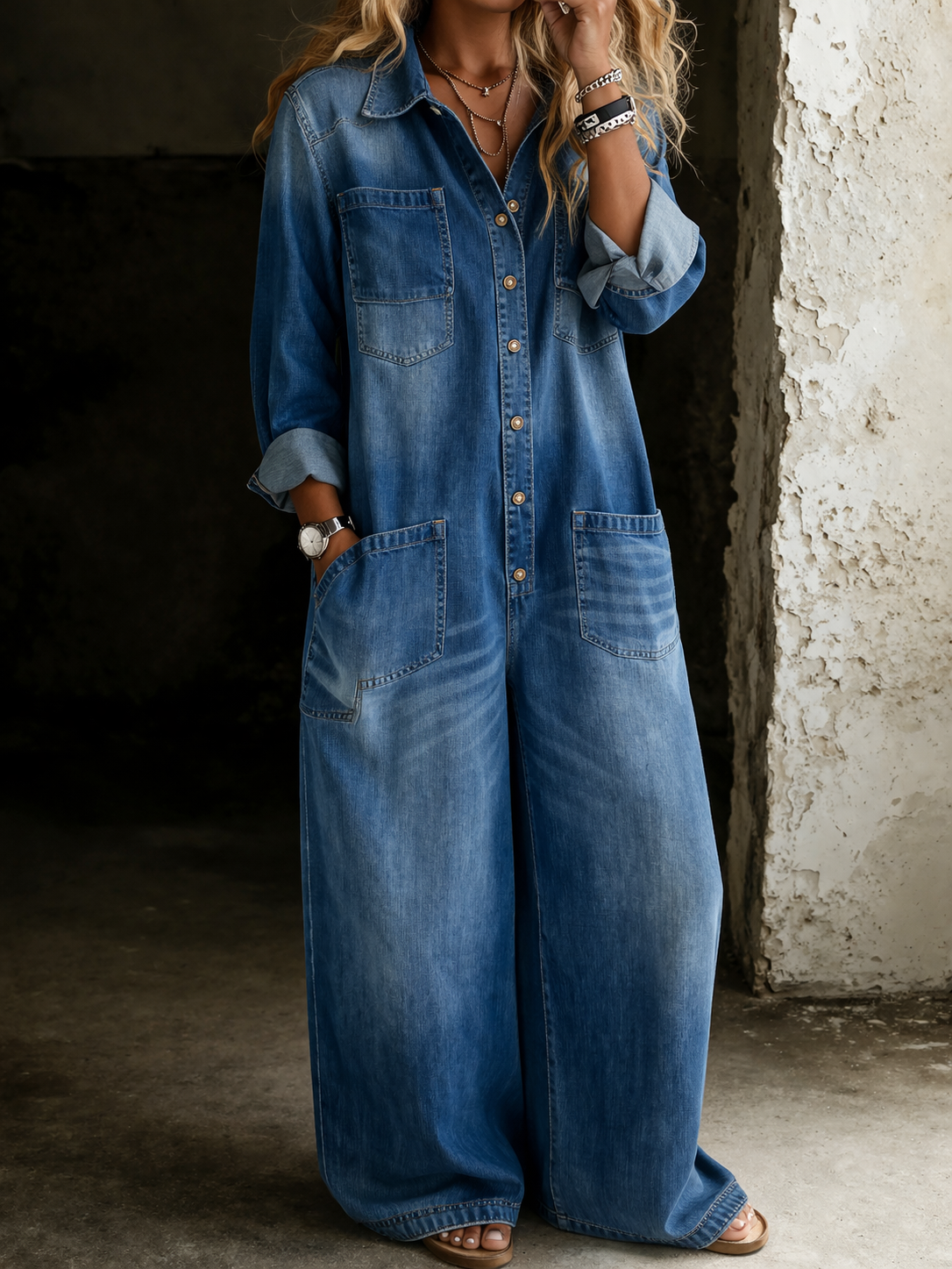 Lena | Salopette Vaquera Cómoda Casual