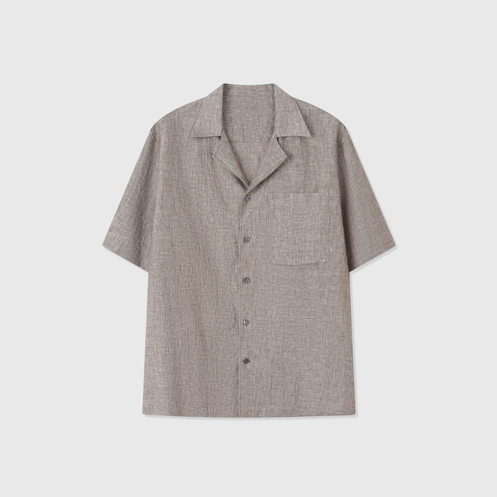 Ponza | Camisa de lino cuello camp