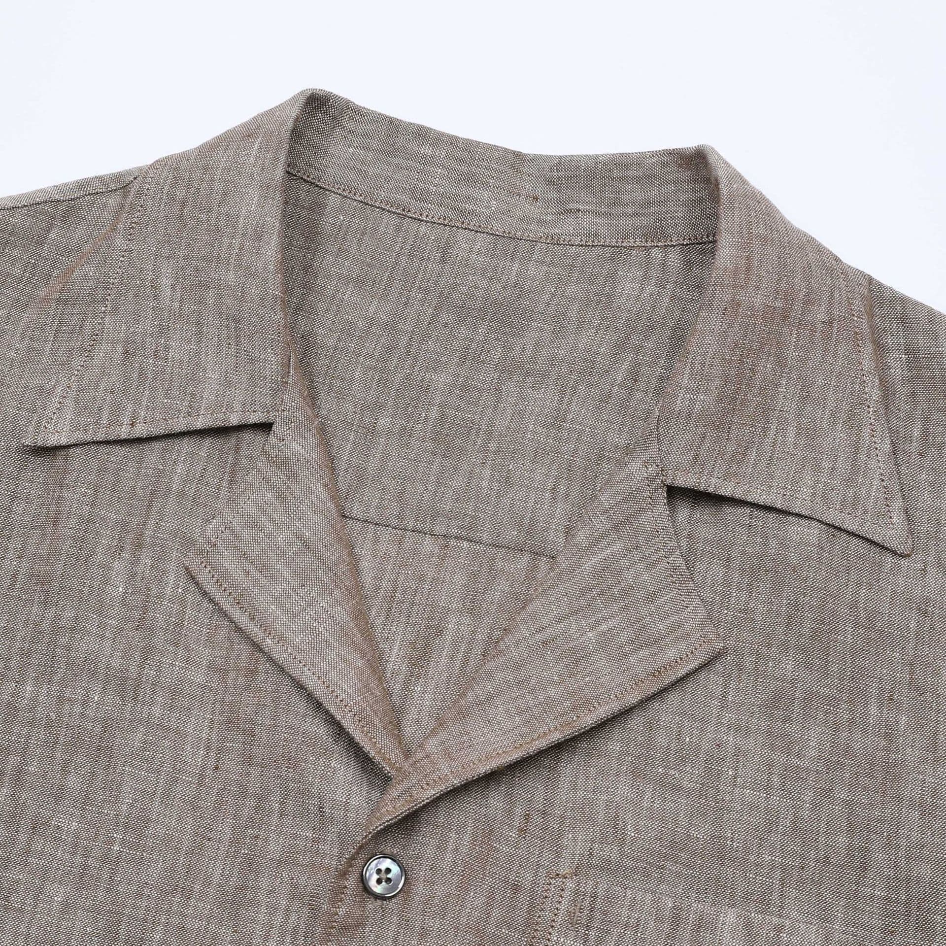 Ponza | Camisa de lino cuello camp