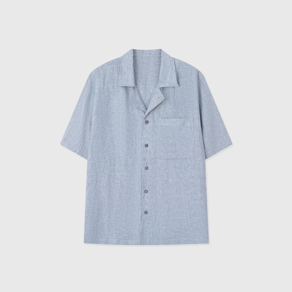 Ponza | Camisa de lino cuello camp