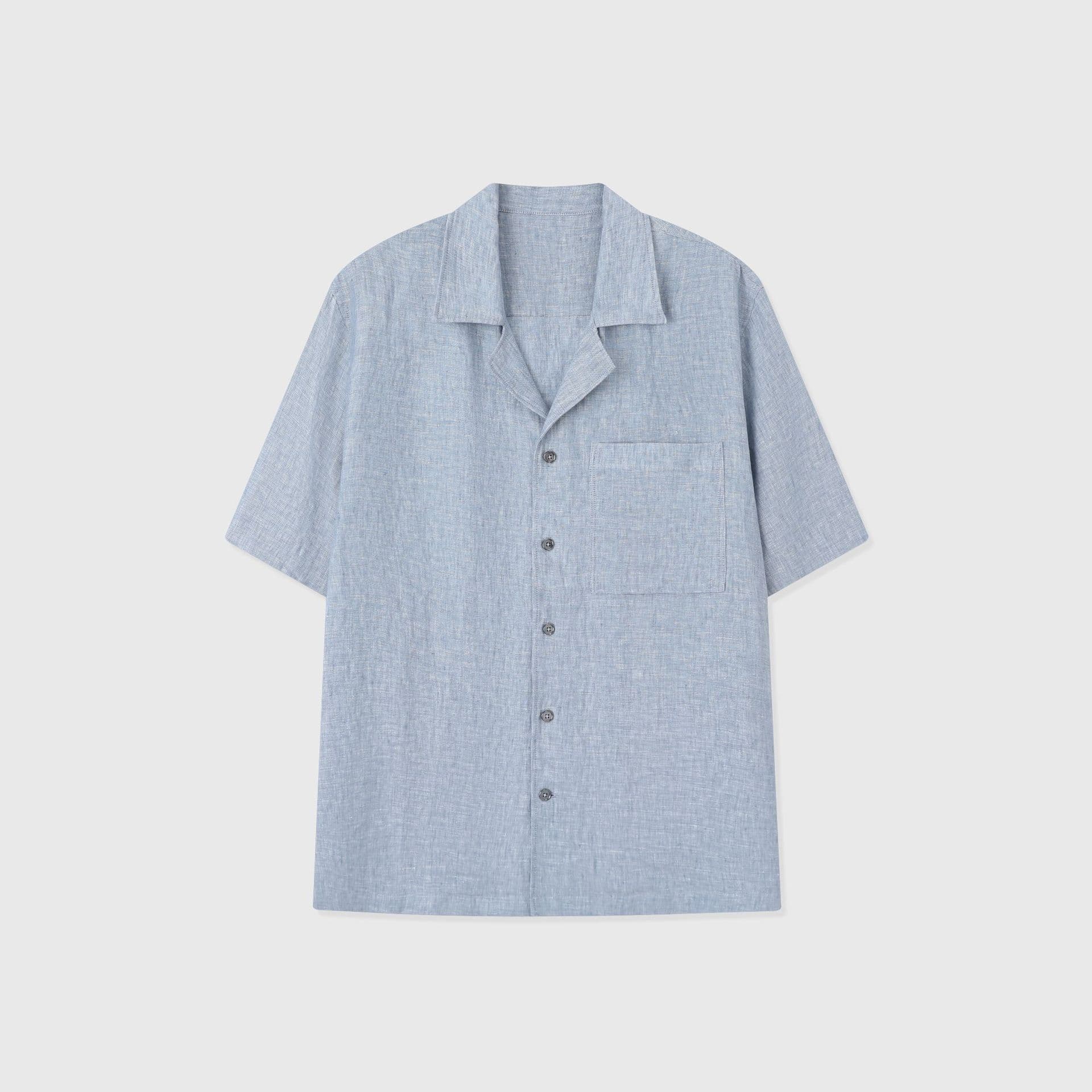 Ponza | Camisa de lino cuello camp