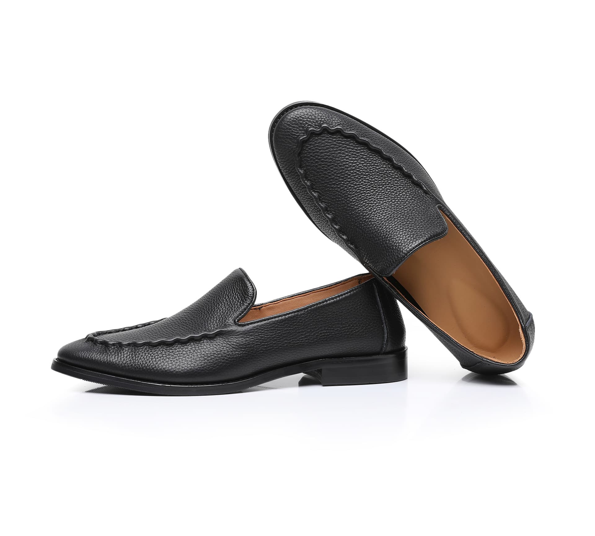 Foxley | Mocasín en piel granulada con costura Goodyear