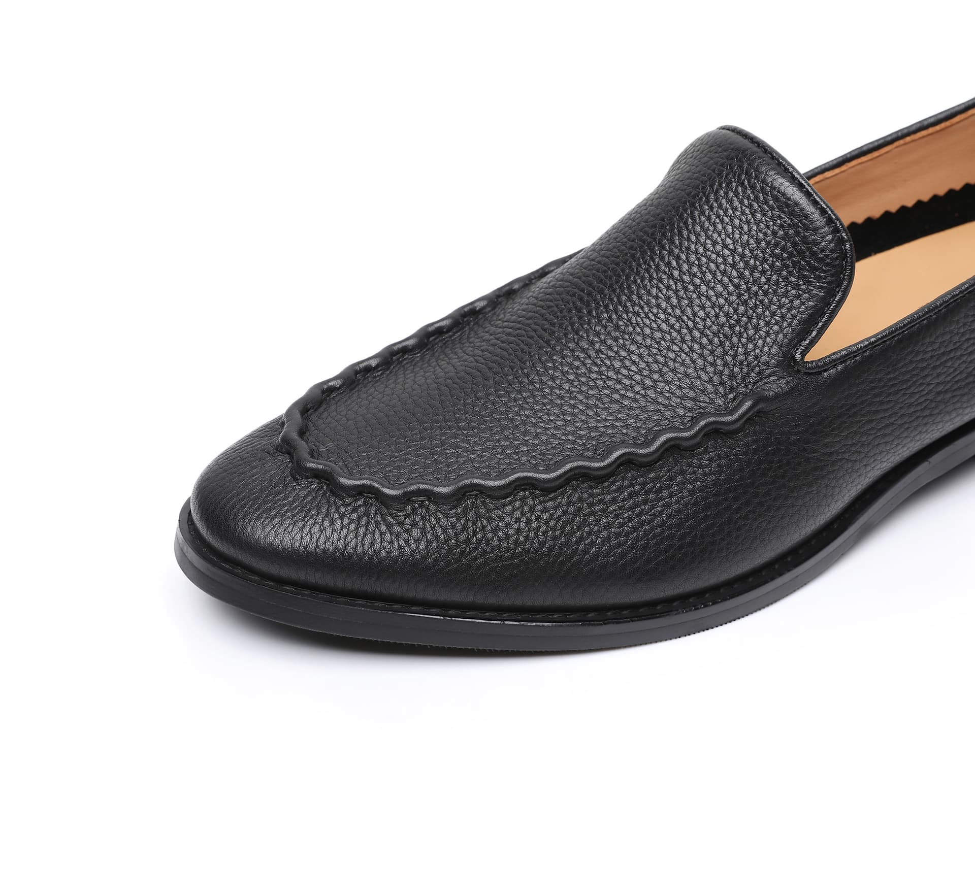 Foxley | Mocasín en piel granulada con costura Goodyear