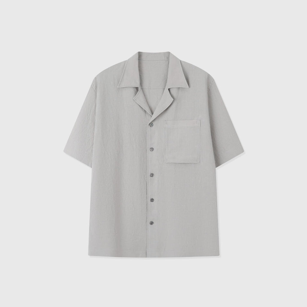 Ponza | Camisa de lino cuello camp
