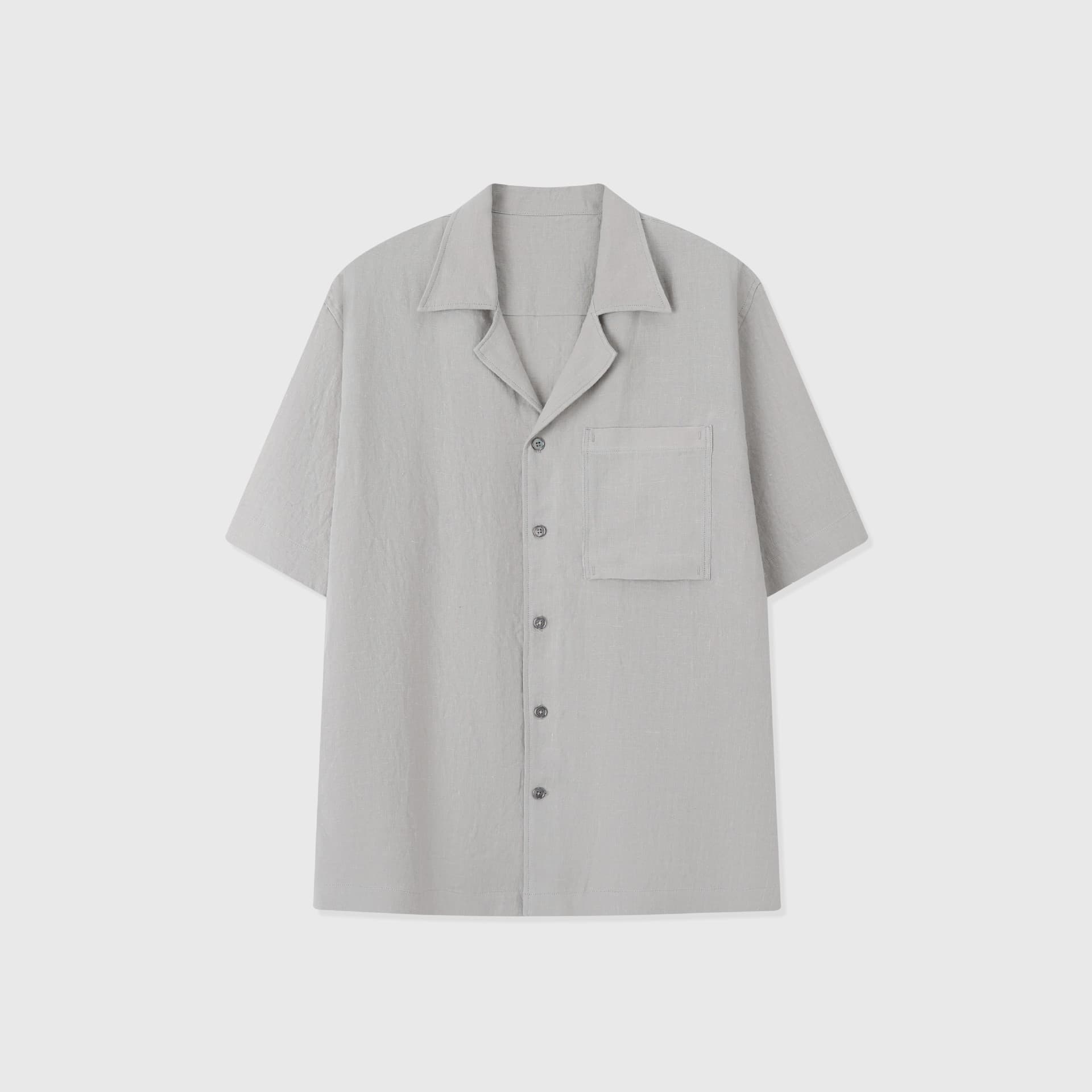 Ponza | Camisa de lino cuello camp