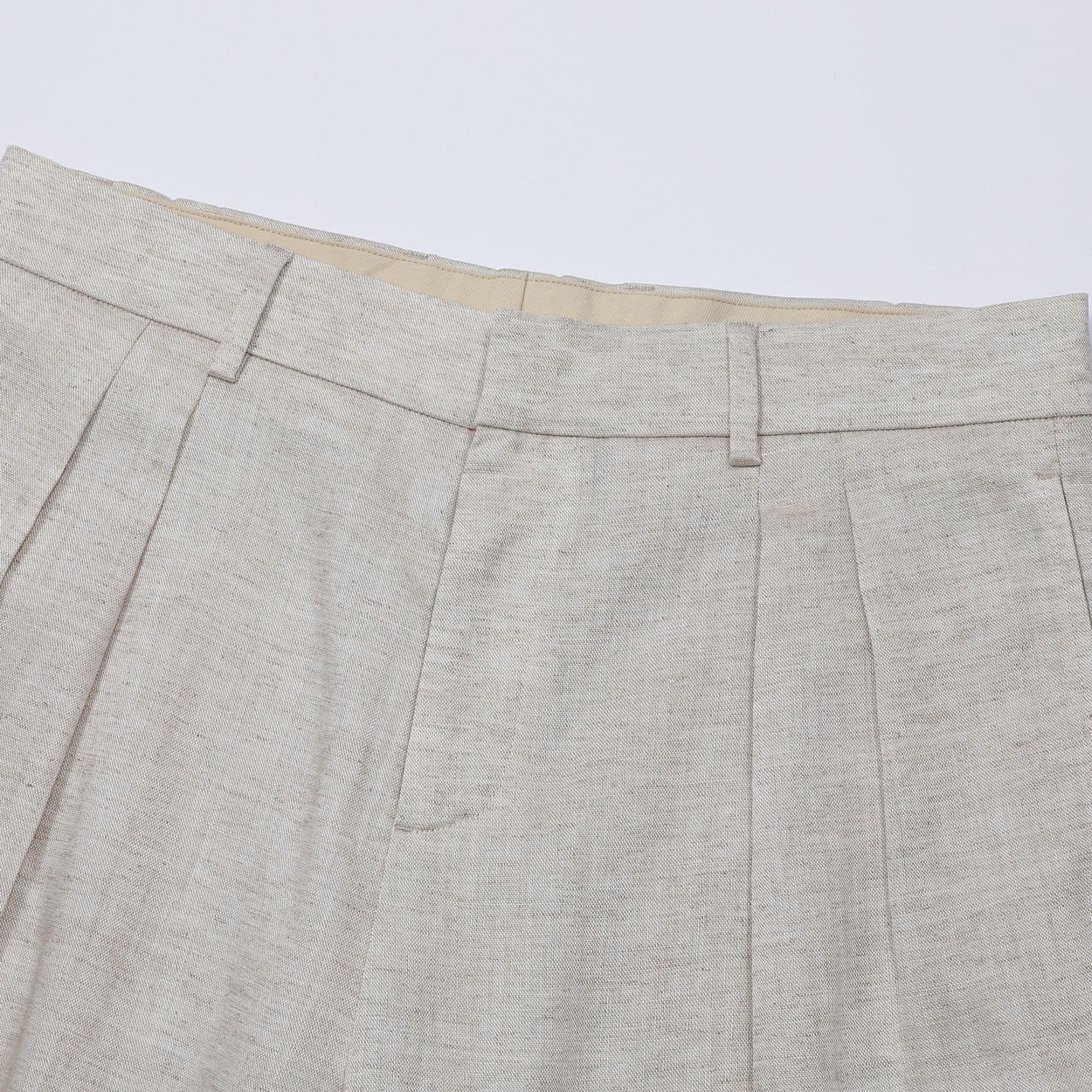 Deia | Short de lino de pierna ancha