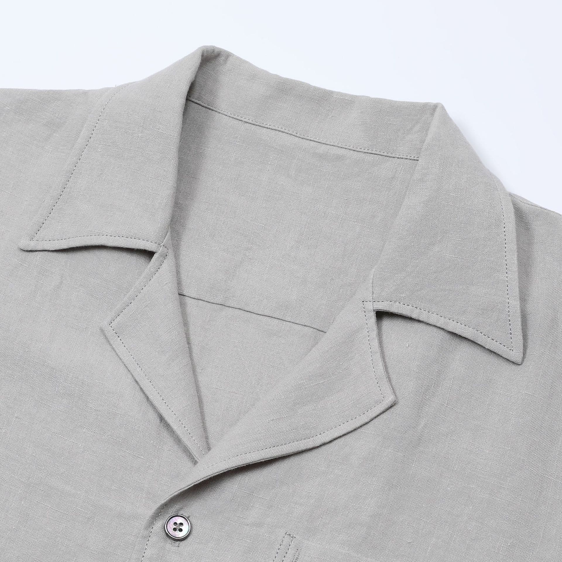 Ponza | Camisa de lino cuello camp