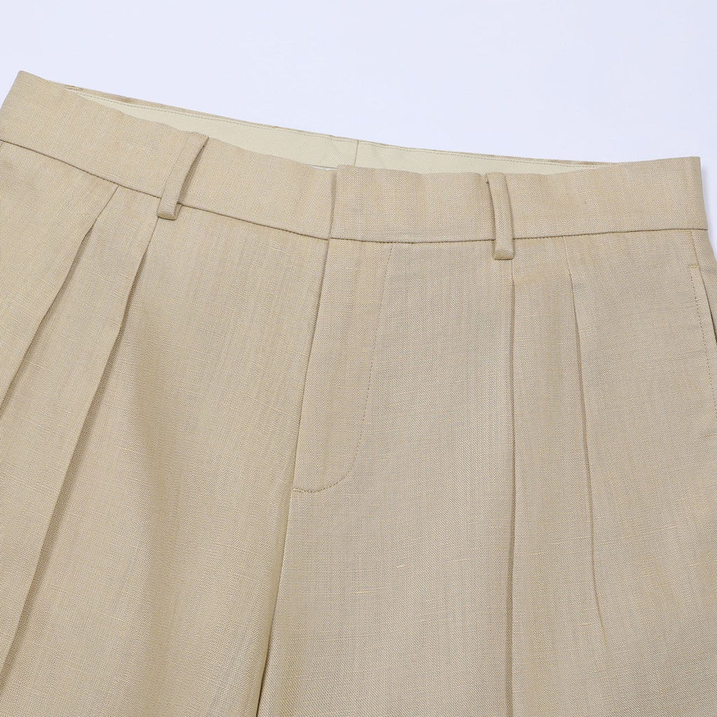 Deia | Short de lino de pierna ancha