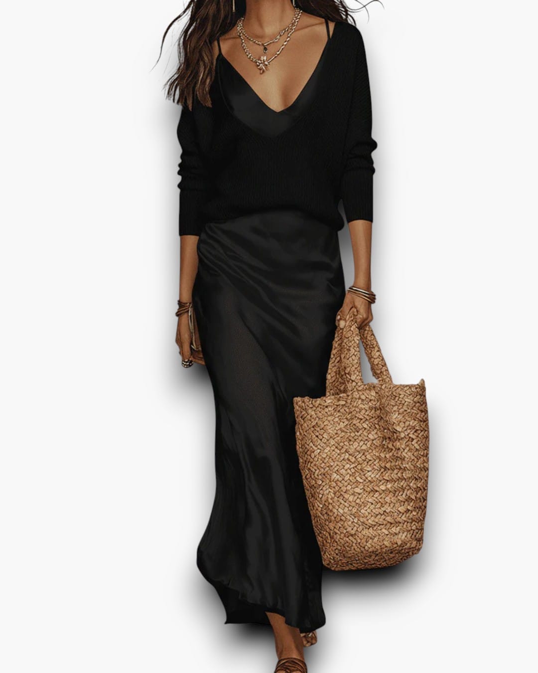 Soft Hours | Vestido Slip y Jersey de Punto