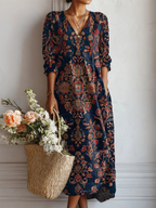 Édith | Vestido largo vintage Midnight