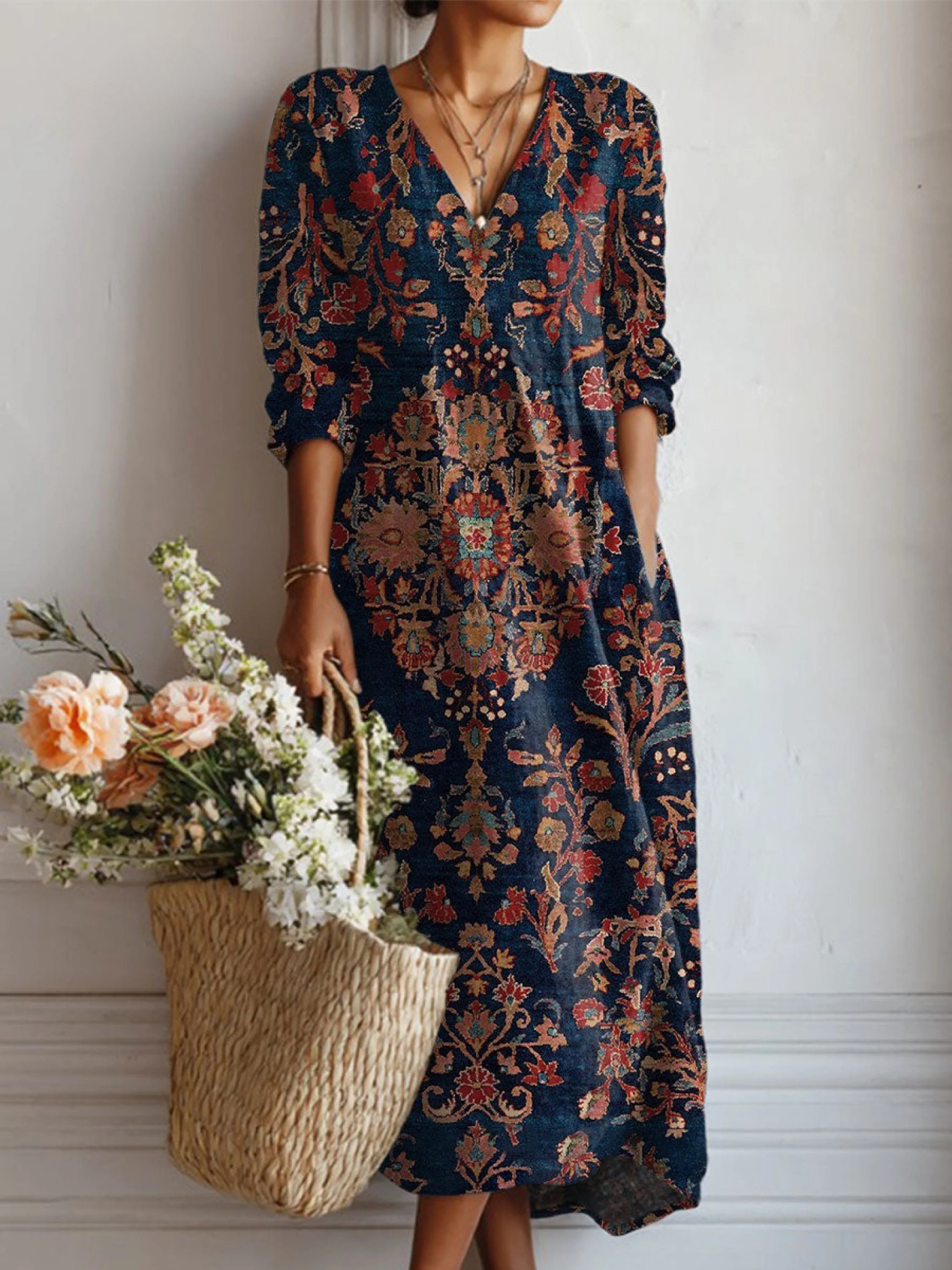 Édith | Vestido largo vintage Midnight