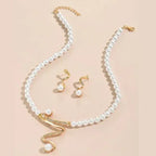 Set Collar y Pendientes con Perlas Naturales