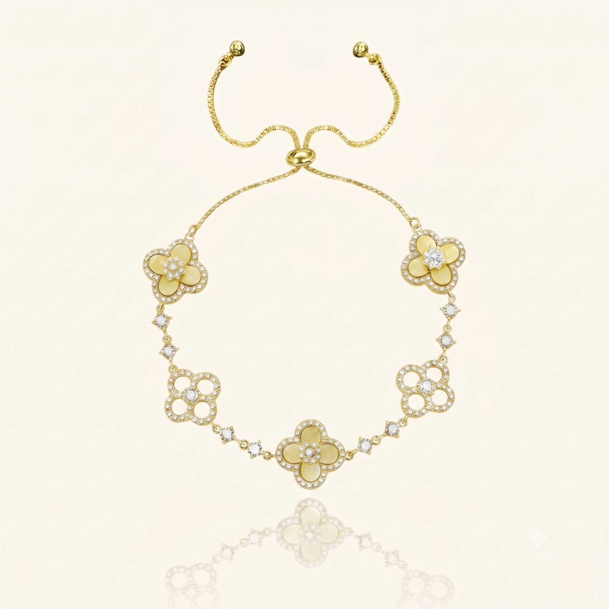 Pulsera Flor Brillante