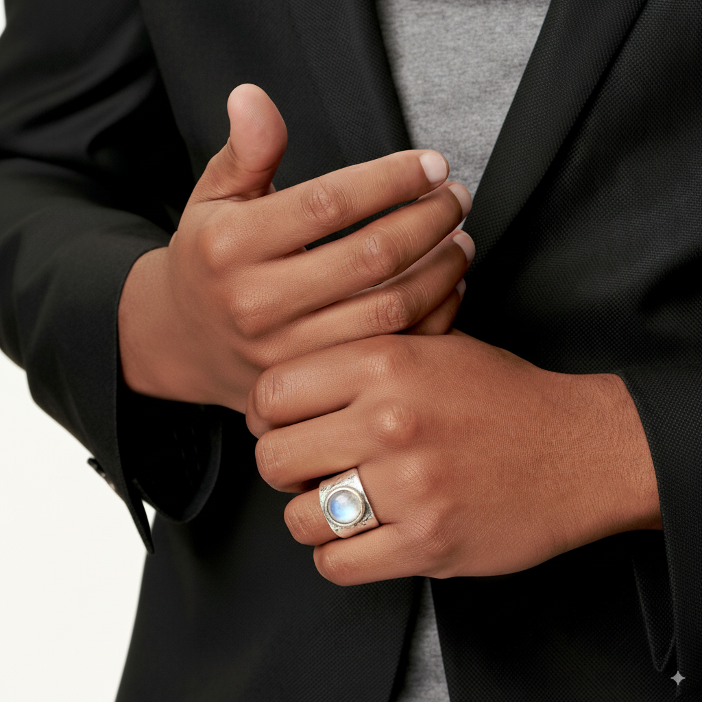 Anillo Boho de Piedra Luna