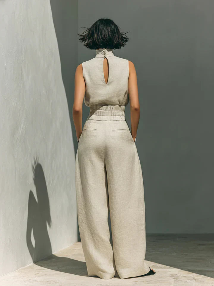 Flor™ | Conjunto Minimalista de Top y Pantalón Ancho