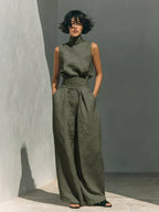Flor™ | Conjunto Minimalista de Top y Pantalón Ancho