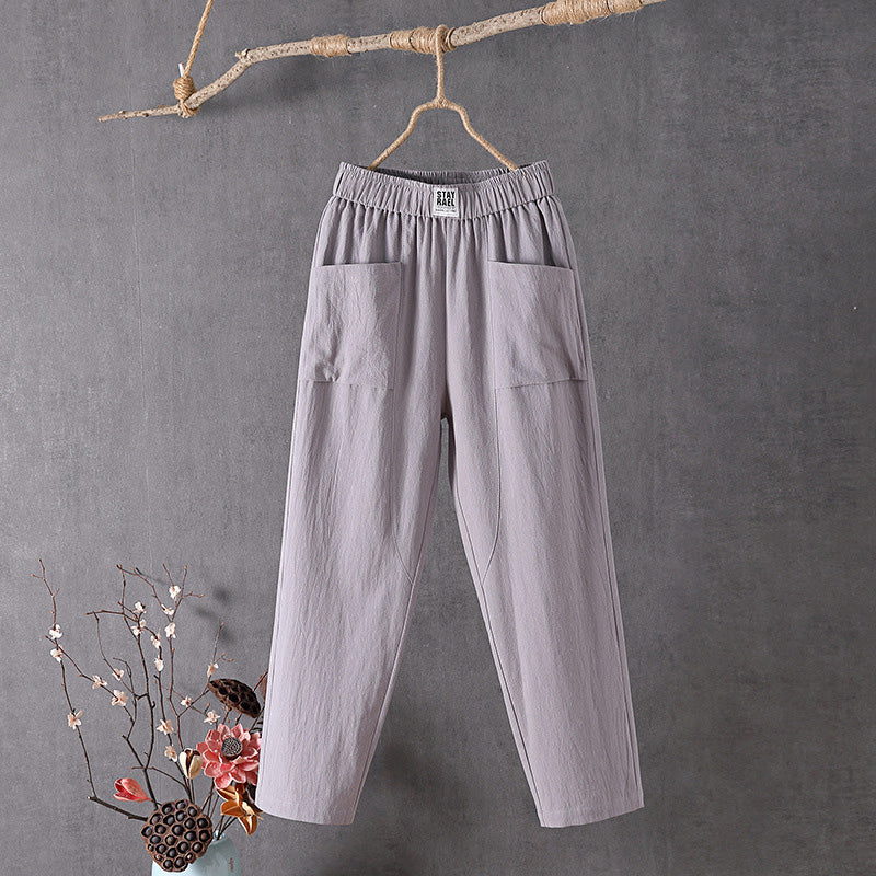 Margriet | Pantalón casual de algodón y cáñamo