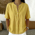 Sabine | Blusa color liso manga corta